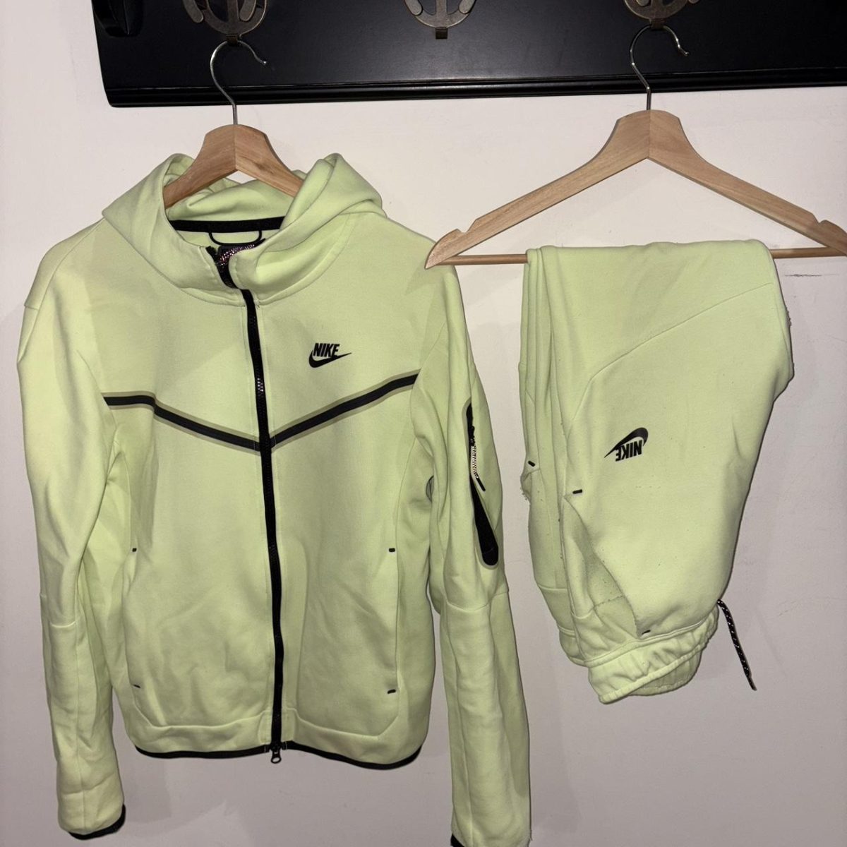 Nike Men's Neon Green Tech Suit - Image 1