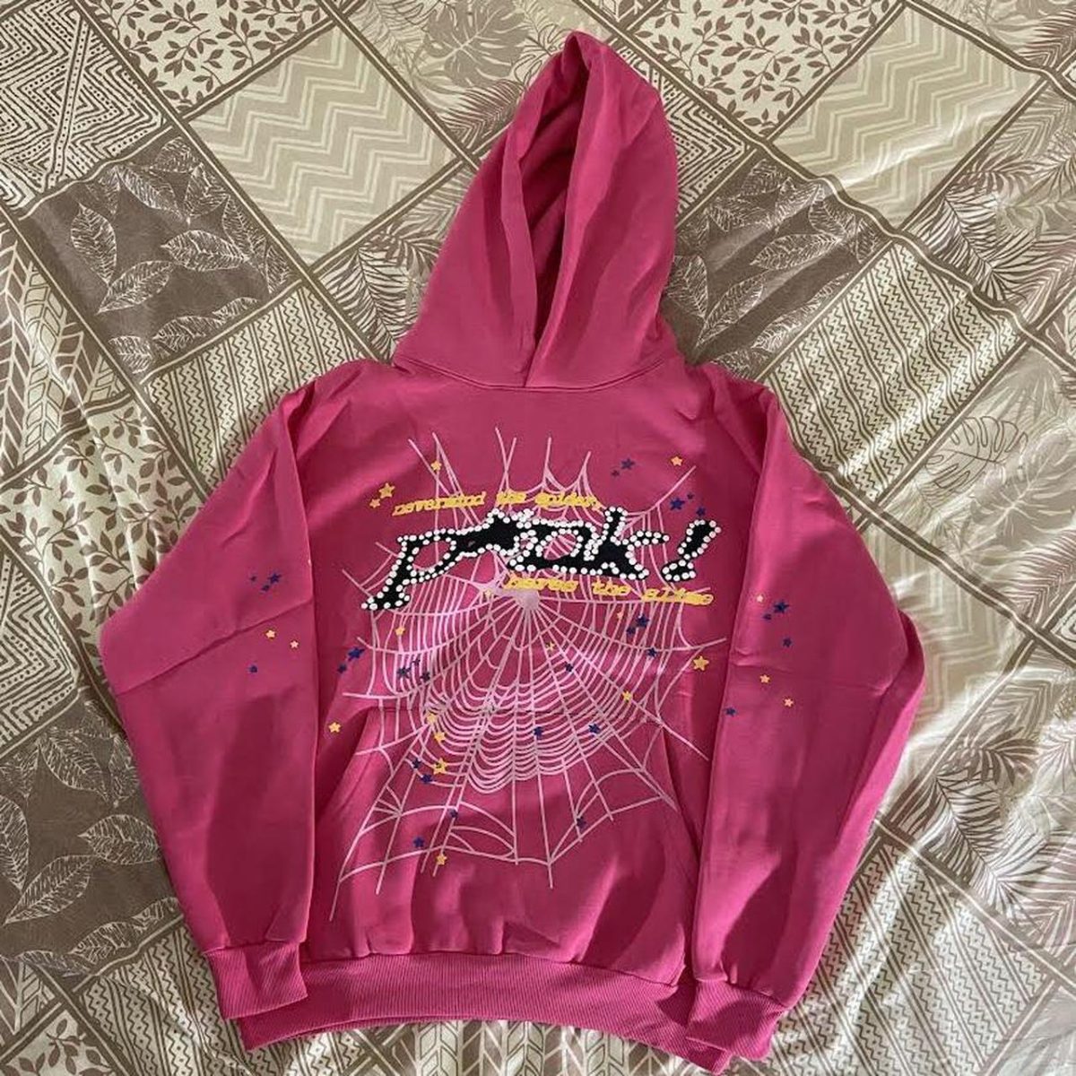 Pink Spider Web Hoodie - Image 1