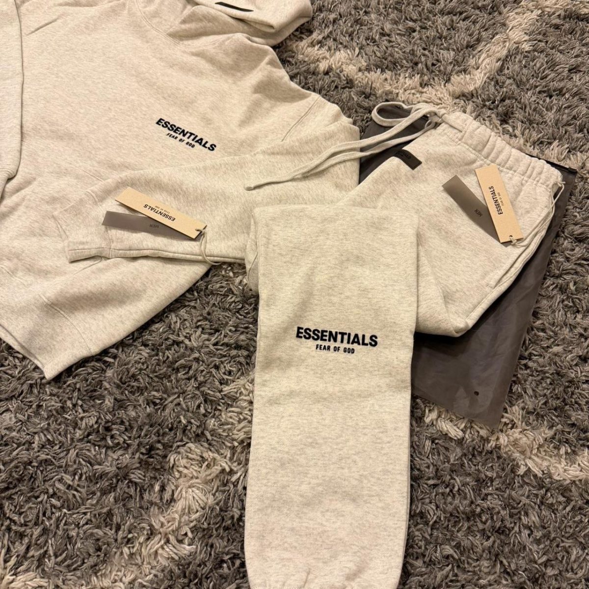 Fear of God Men's Grey and Cream suit - Image 4