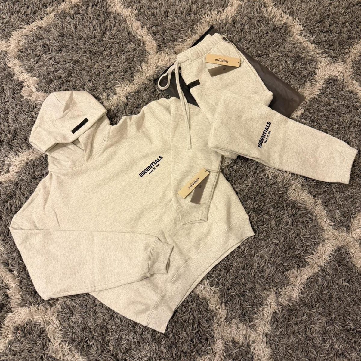 Fear of God Men's Grey and Cream suit - Image 1