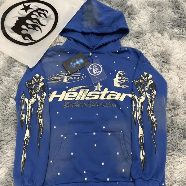 Hellstar blue hoodie