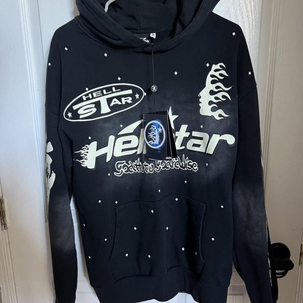 Hellstar Black and Navy Hoodie