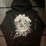 Black and white sp5der web hoodie