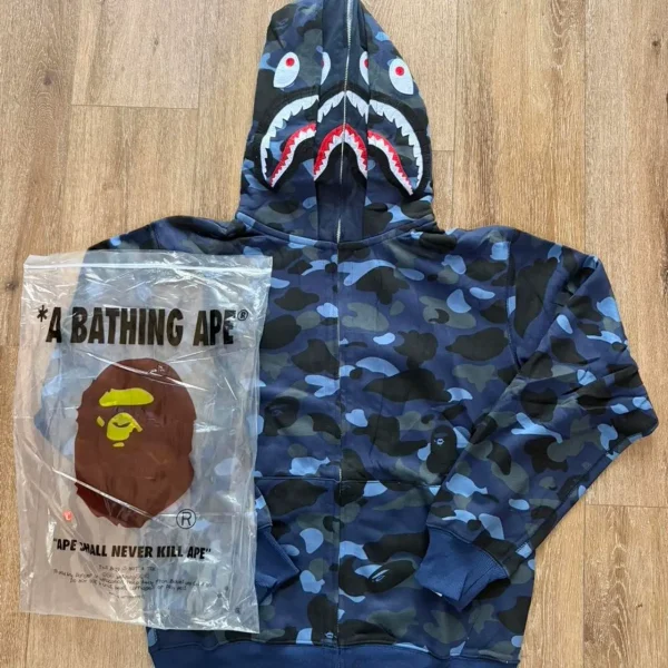 BAPE Men's Navy Hoodie