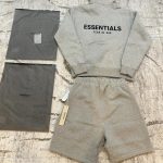 Essentials Grey fear of God Hoodie and shorts - Image 4