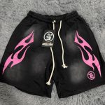 Hellstar Men's Black and Pink Shorts