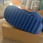 Yeezy Men's  Blue Slides - Image 2