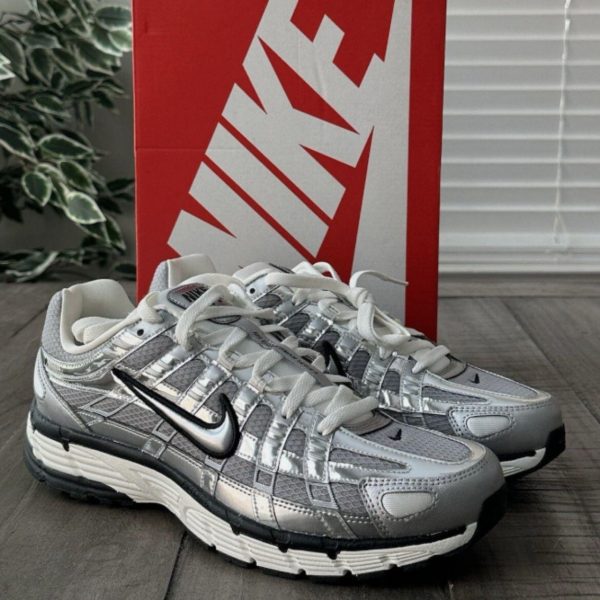 Nike P-6000 White And Silver