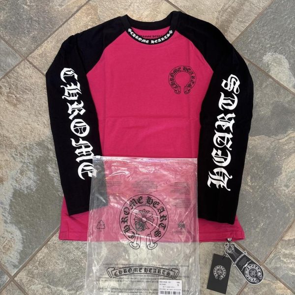 Chrome Hearts Men's Pink and Black Shirt