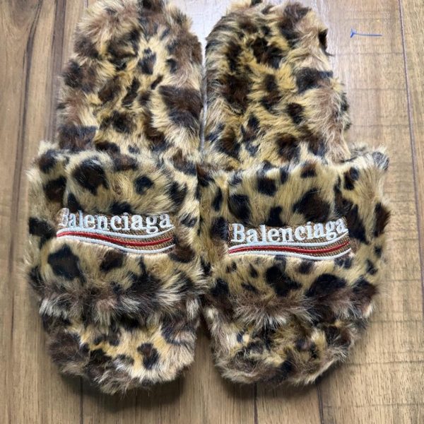 Leopard  Balenciaga Slides