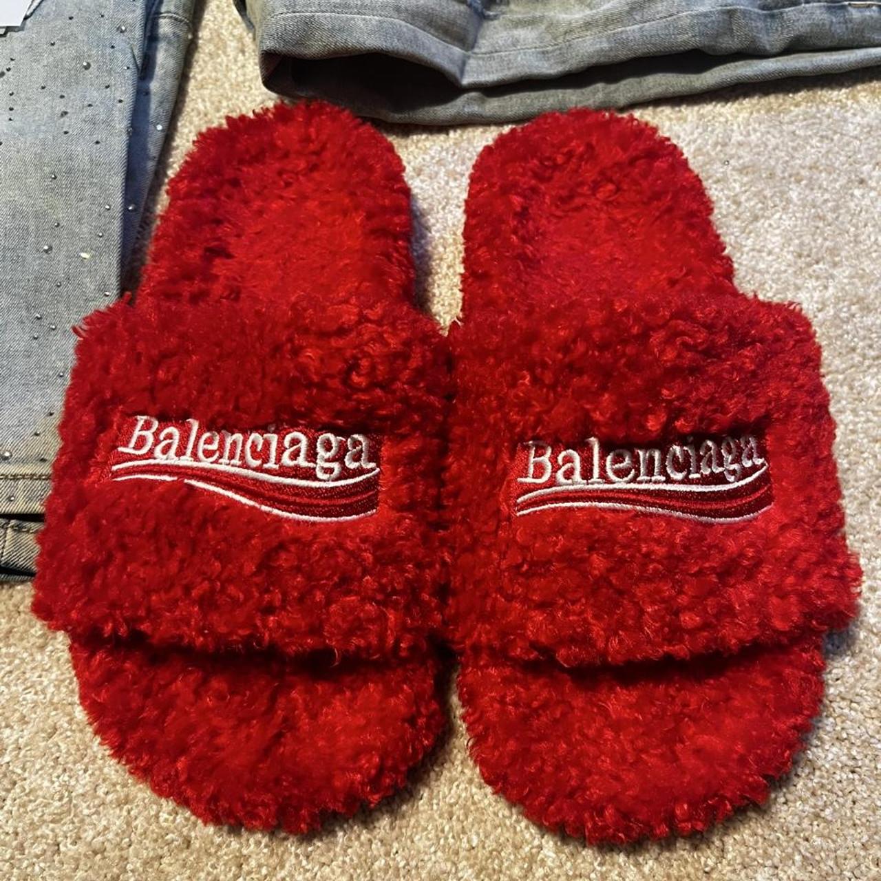P0 - 2026-09-16T095252.701 Balenciaga Men's Red Slides - Image 1