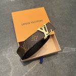 Men's Brown  LV Belt - Image 4
