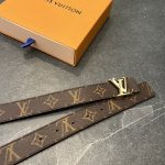 Men's Brown  LV Belt - Image 3