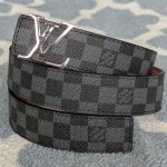 Men's Black and Silver LV Belt - Image 5