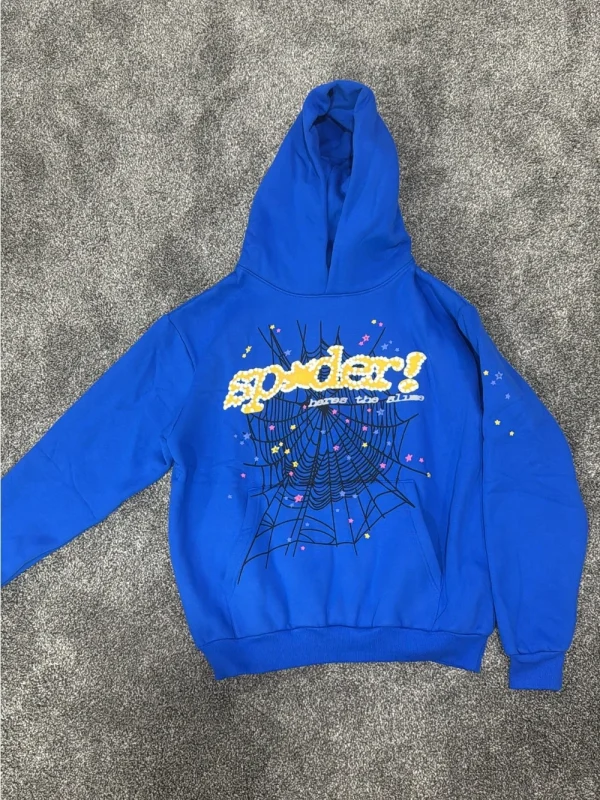 Blue Spider Web Hoodie