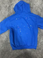 Blue Spider Web Hoodie - Image 3